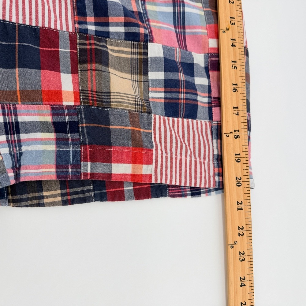 Brooks Brothers Patchwork Madras Shorts Men 38R Red Plaid Preppy Ivy League - Picture 6 of 7